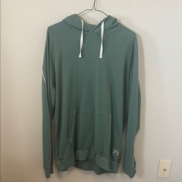 Gymshark Green Hoodie with White Accents - Picture 1 of 4